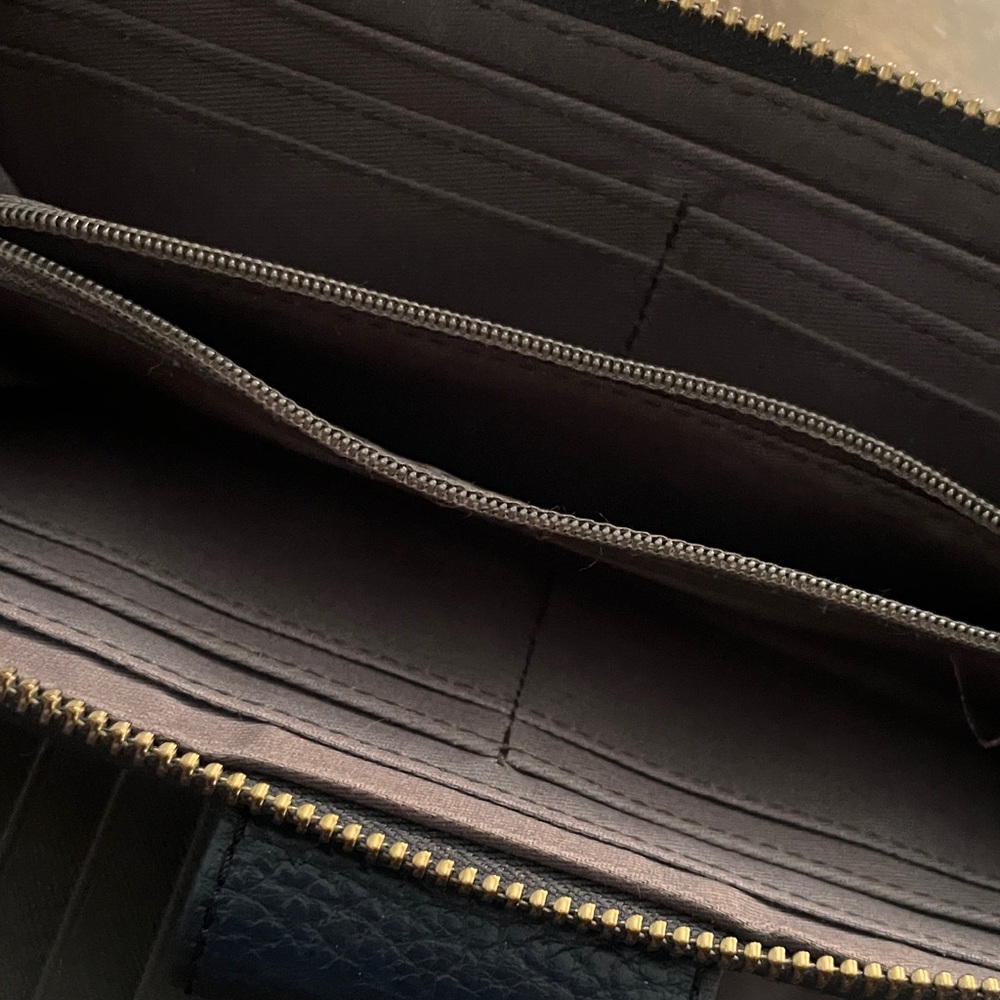 Fossil Navy blue Textured Leather Wristlet Wallet - Picture 10 of 13